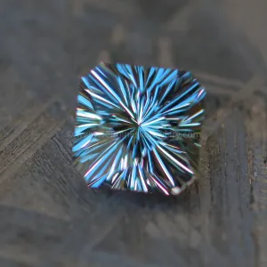 0.88 carat Silvery Blue Umba Sapphire Octagon - Fantasy Cut, 6.1x5mm
