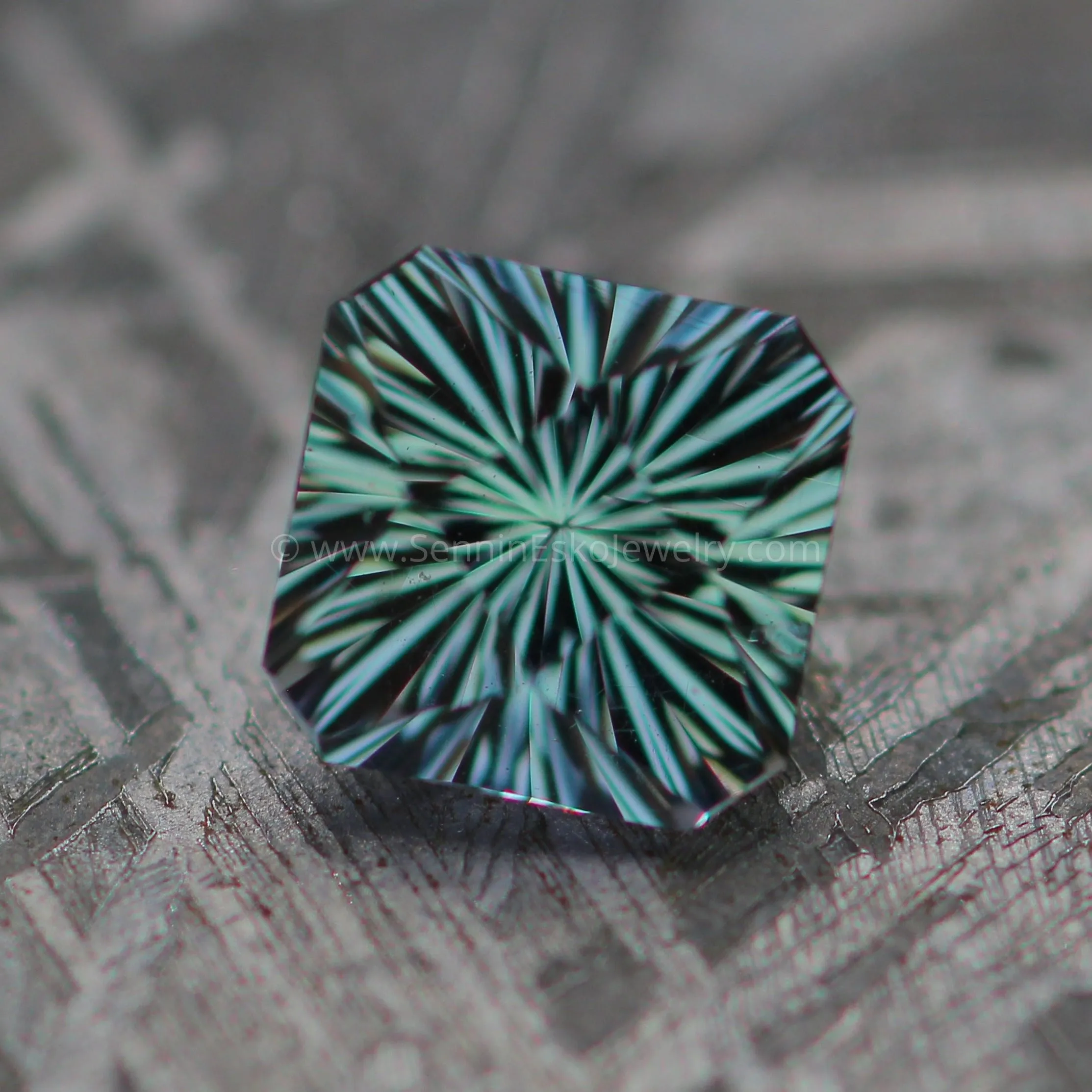 0.88 carat Silvery Blue Umba Sapphire Octagon - Fantasy Cut, 6.1x5mm