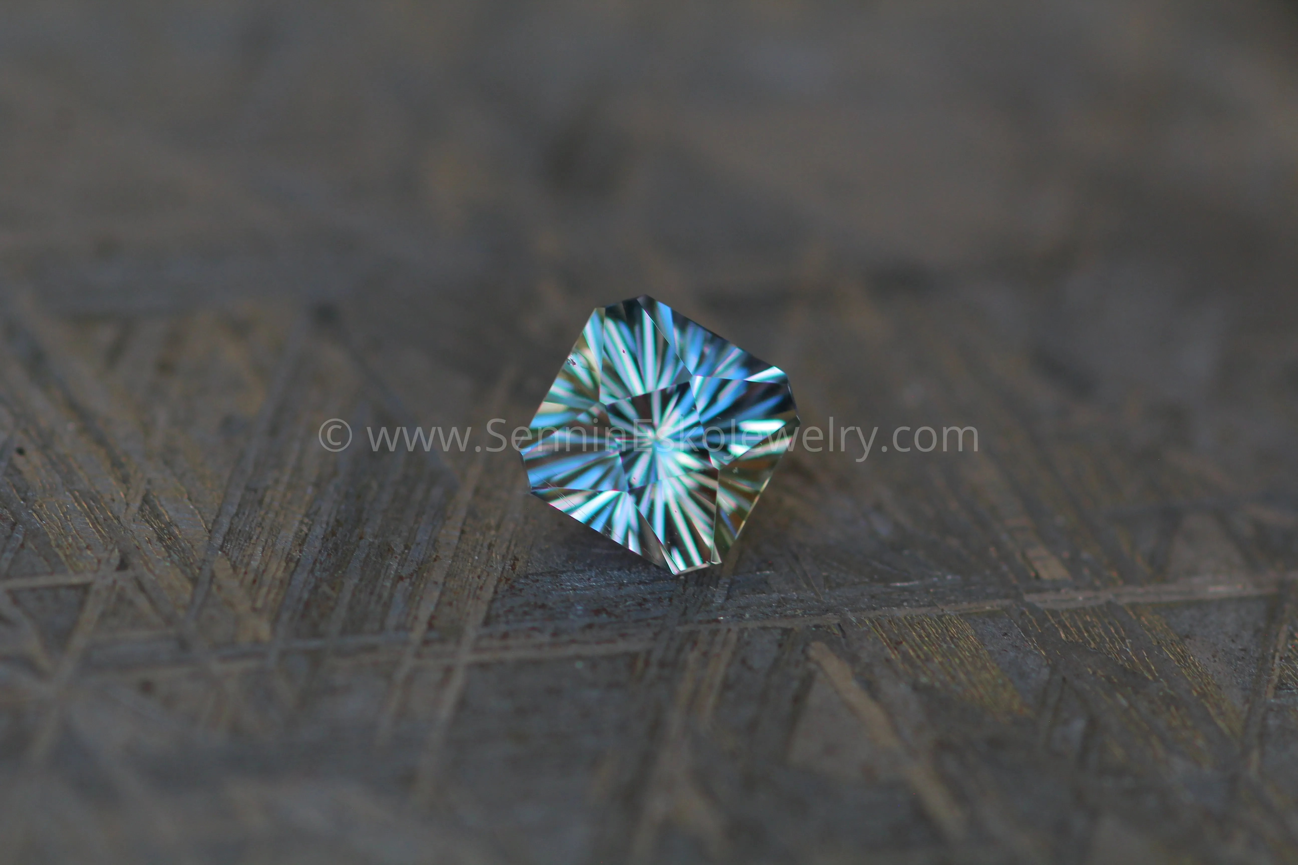 0.88 carat Silvery Blue Umba Sapphire Octagon - Fantasy Cut, 6.1x5mm