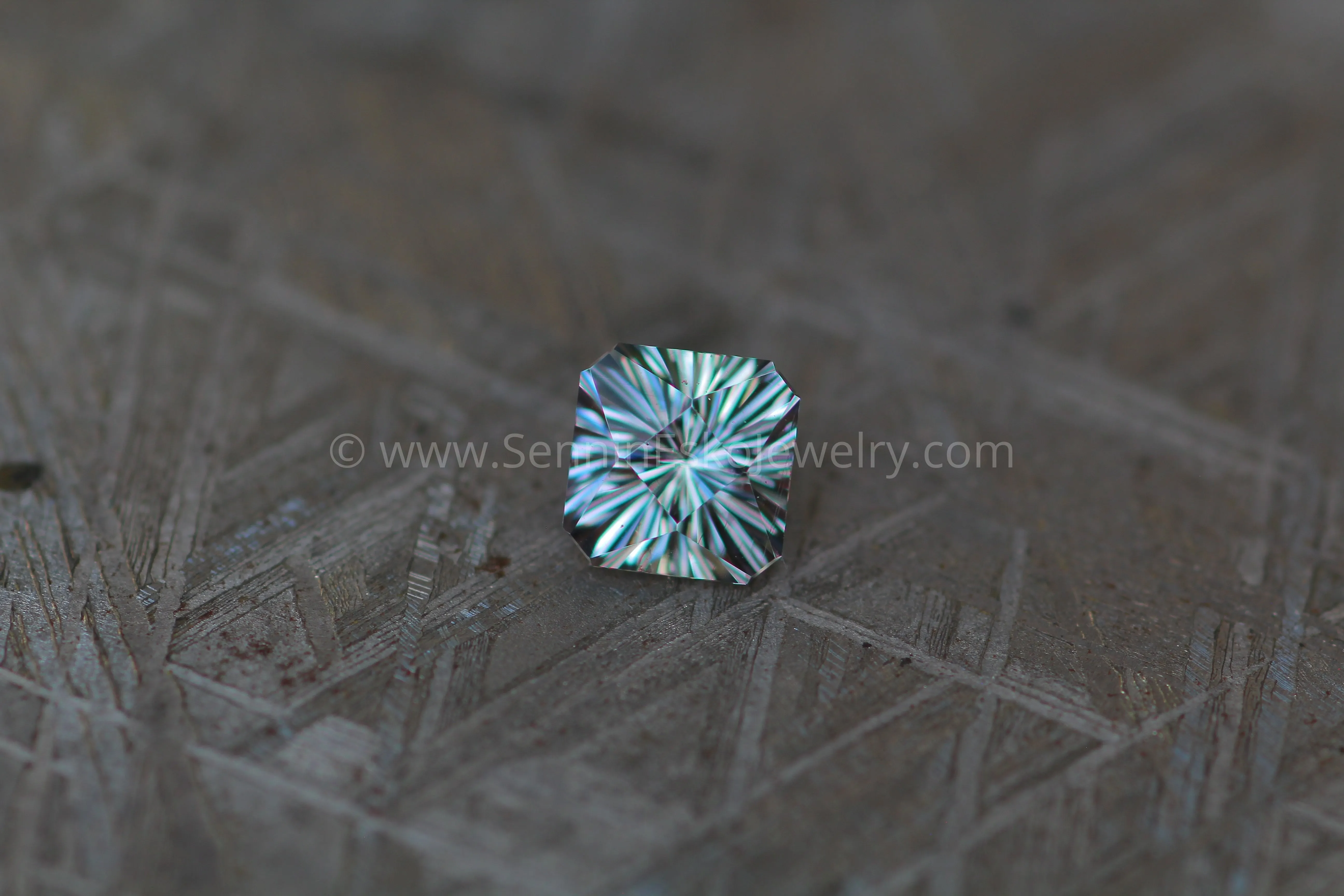 0.88 carat Silvery Blue Umba Sapphire Octagon - Fantasy Cut, 6.1x5mm