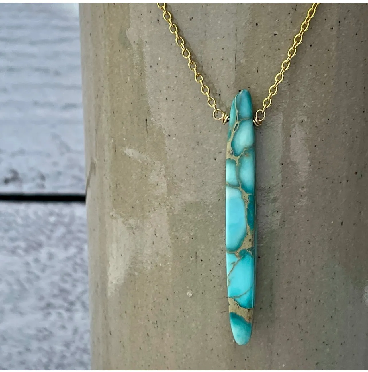 14K Gold-filled & Ocean Sediment Jasper