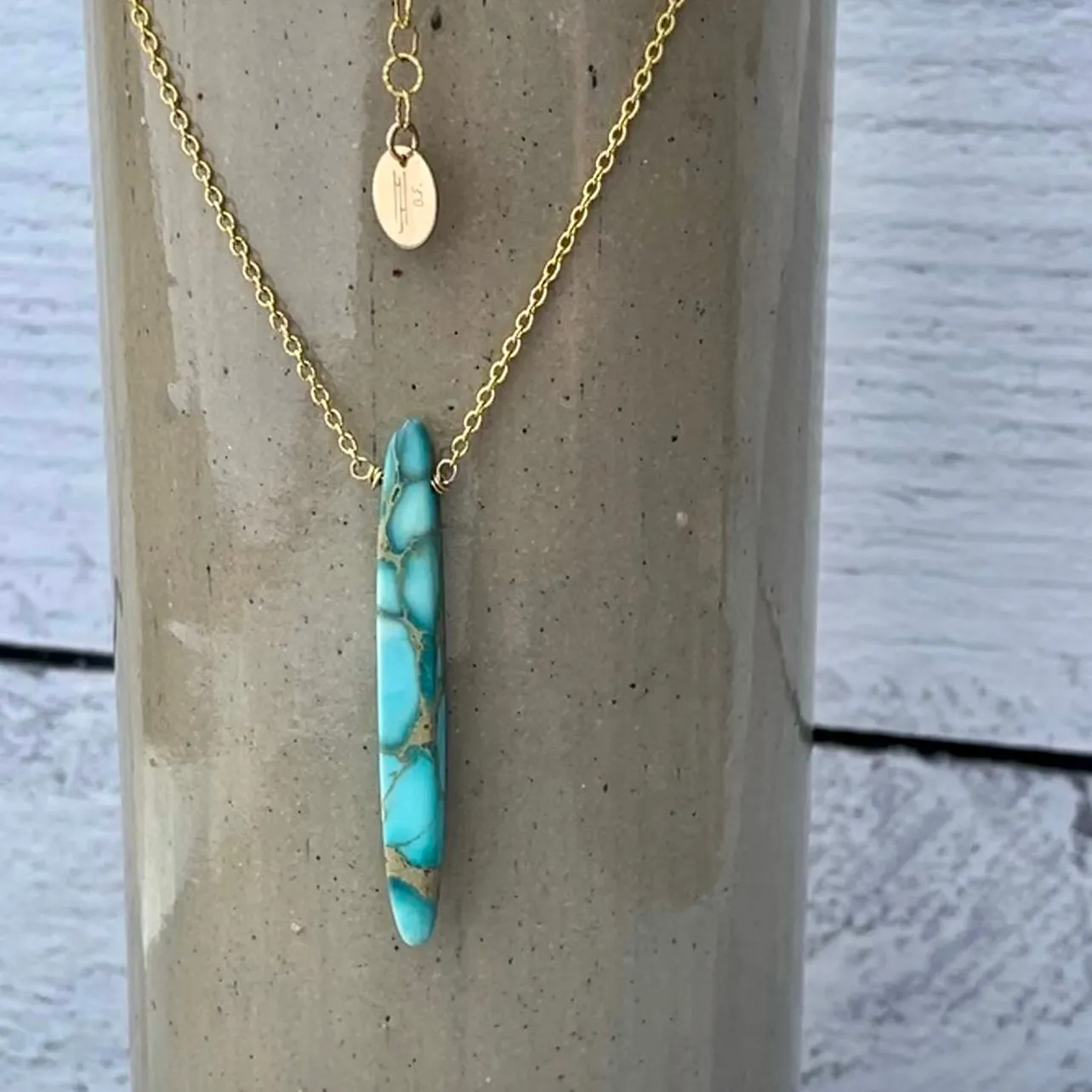 14K Gold-filled & Ocean Sediment Jasper