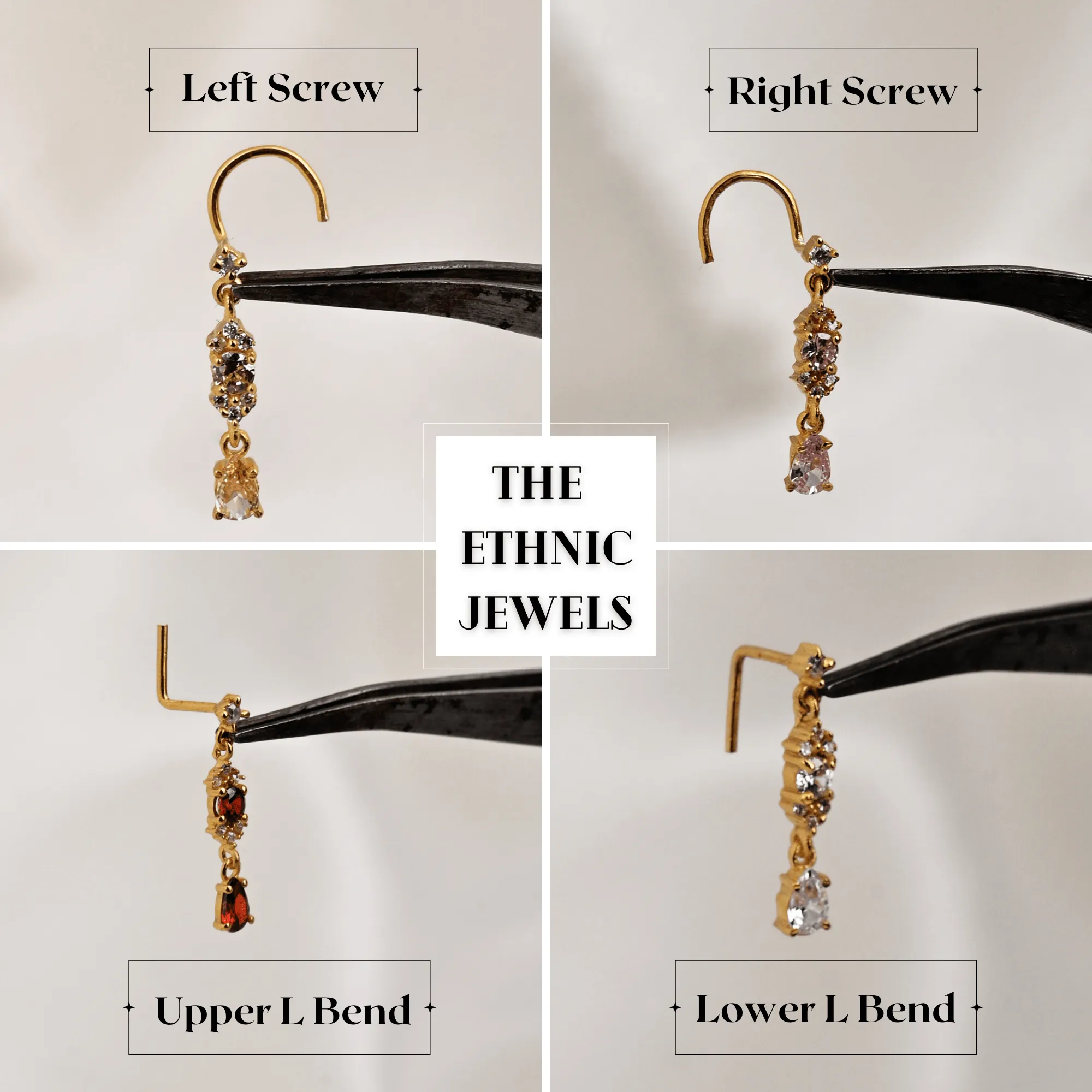 14k Gold Moon Nose Ring – Dangle Nose Ring Jewelry