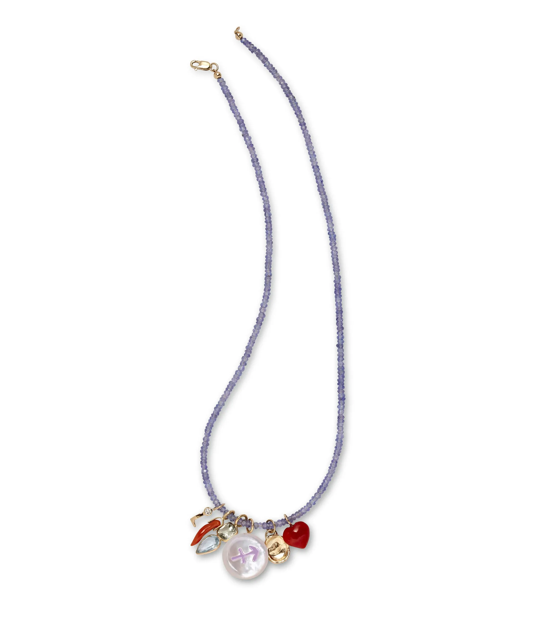 14k Gold Star Sign Charm in Sagittarius