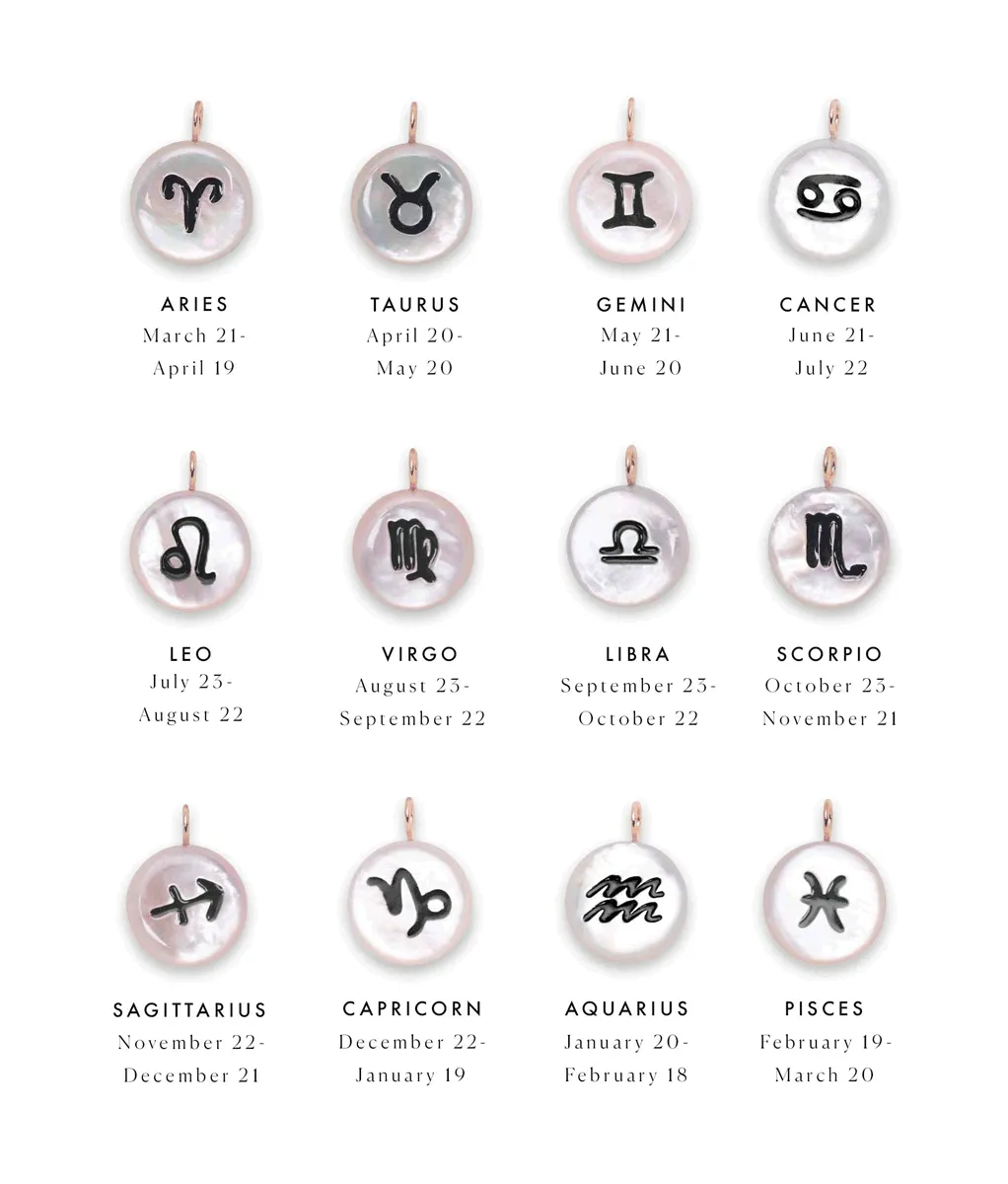 14k Gold Star Sign Charm in Sagittarius
