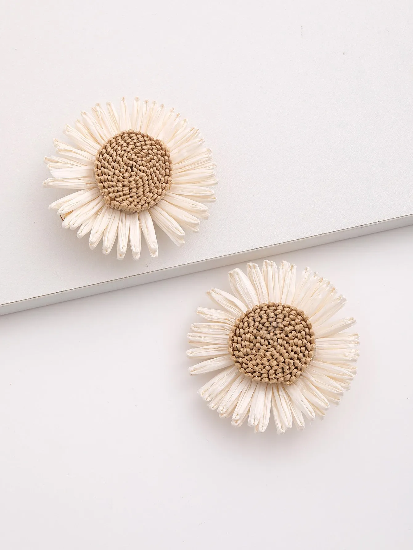 2pcs Boho Flower Decor Alligator Hair Clip for Women Barrette Styling Hair