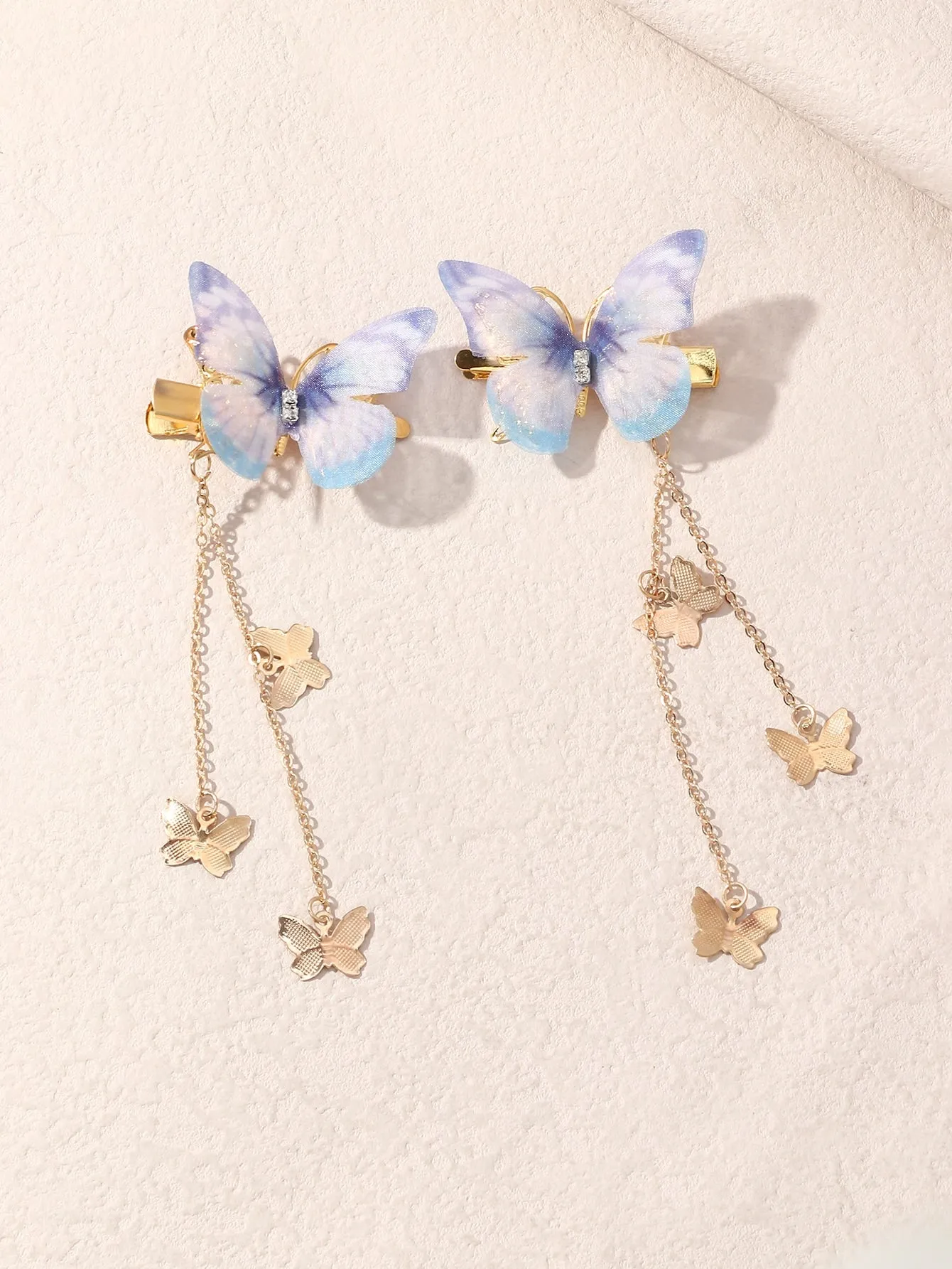 2pcs Butterfly Decor Hair Clip For Everyday Styling for Women Barrette Styling