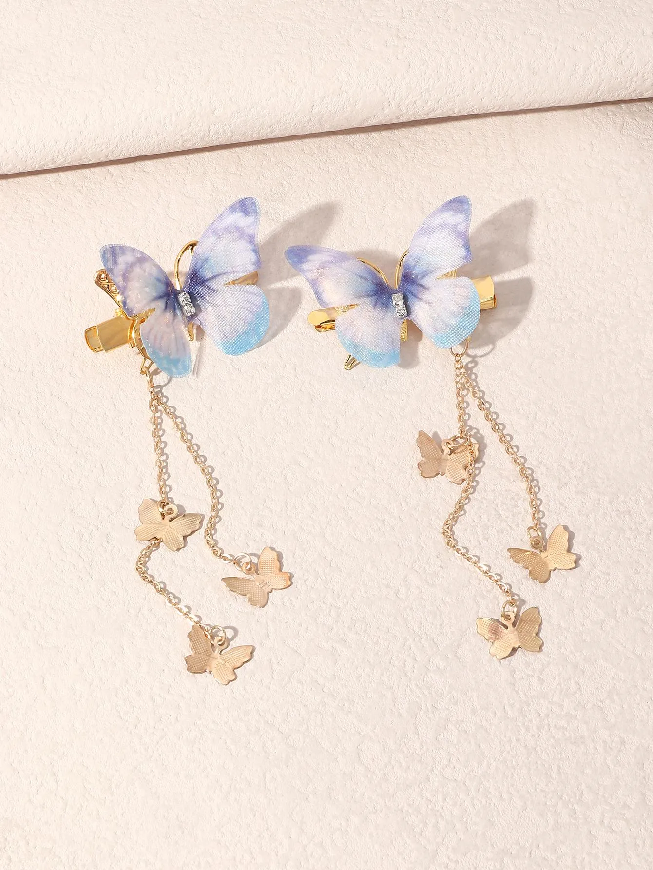 2pcs Butterfly Decor Hair Clip For Everyday Styling for Women Barrette Styling