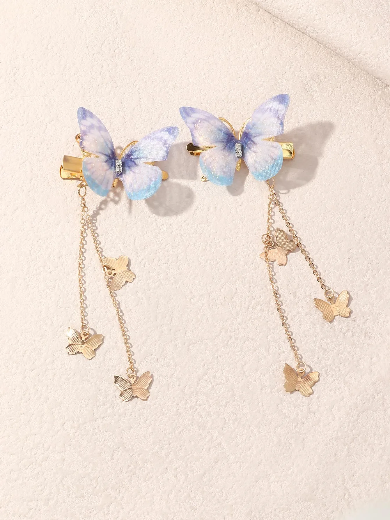 2pcs Butterfly Decor Hair Clip For Everyday Styling for Women Barrette Styling