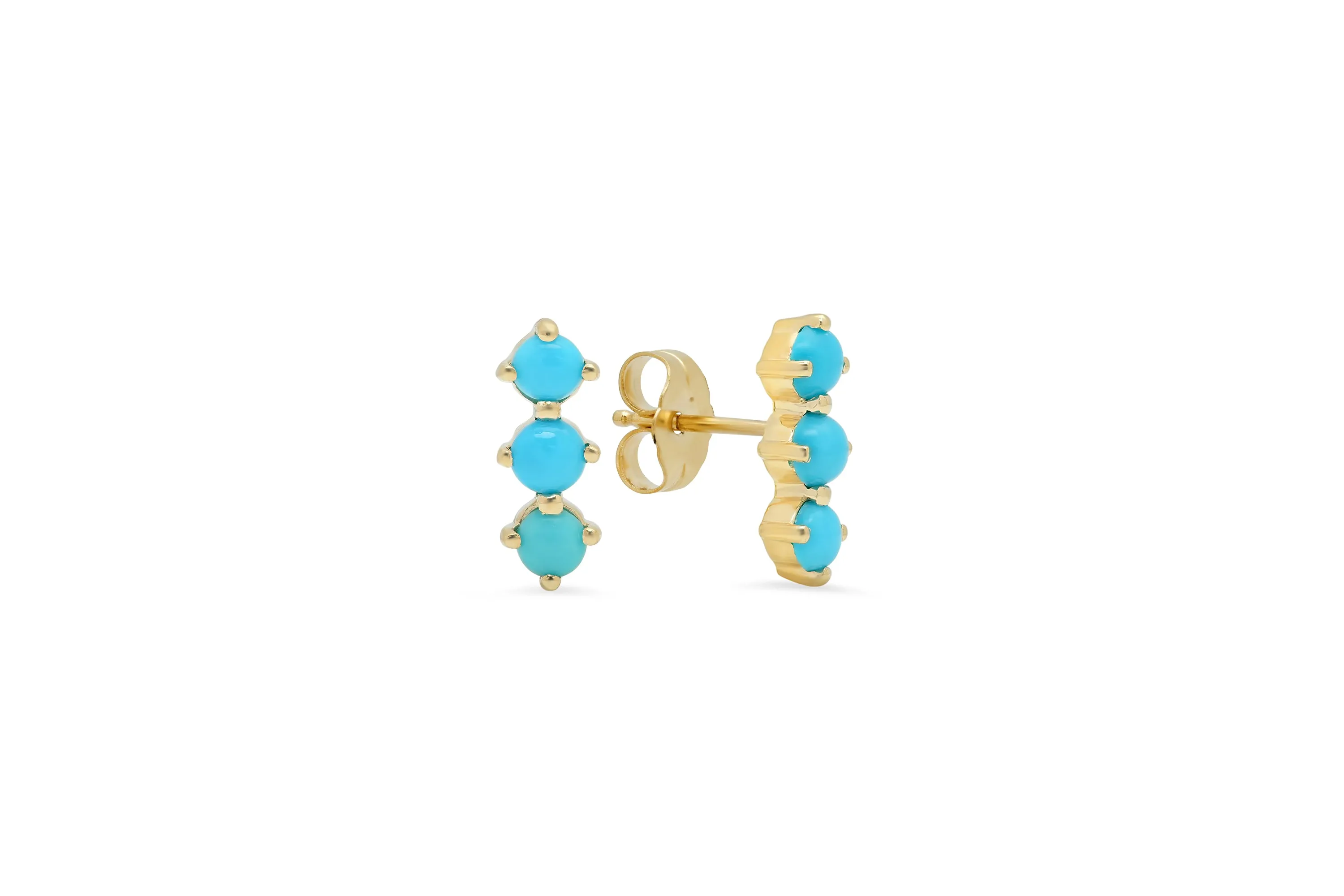 3 Turquoise Stud Earrings
