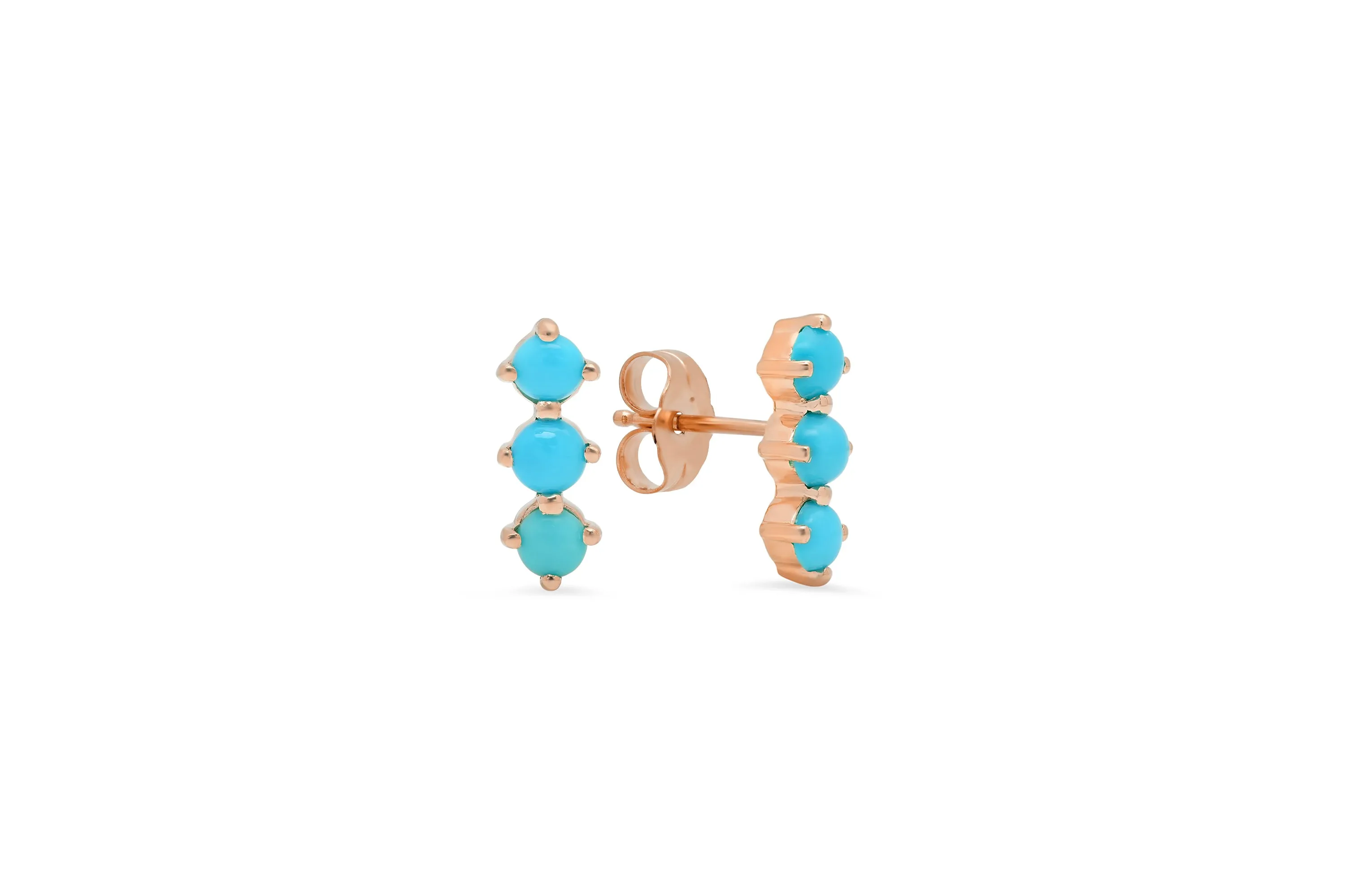3 Turquoise Stud Earrings