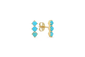 3 Turquoise Stud Earrings