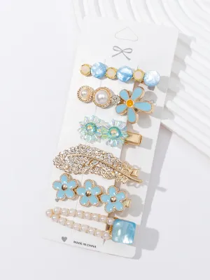 6pcs Flower Decor Hair Clip For Styling for Women Barrette Styling Hair