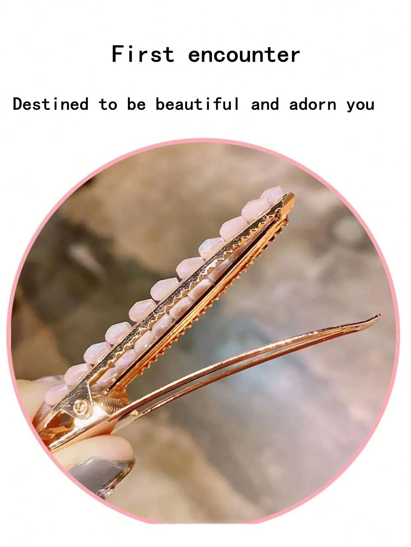 8pcs Faux Pearl Flower & Heart Decor Hair Clip for Women Barrette Styling Hair