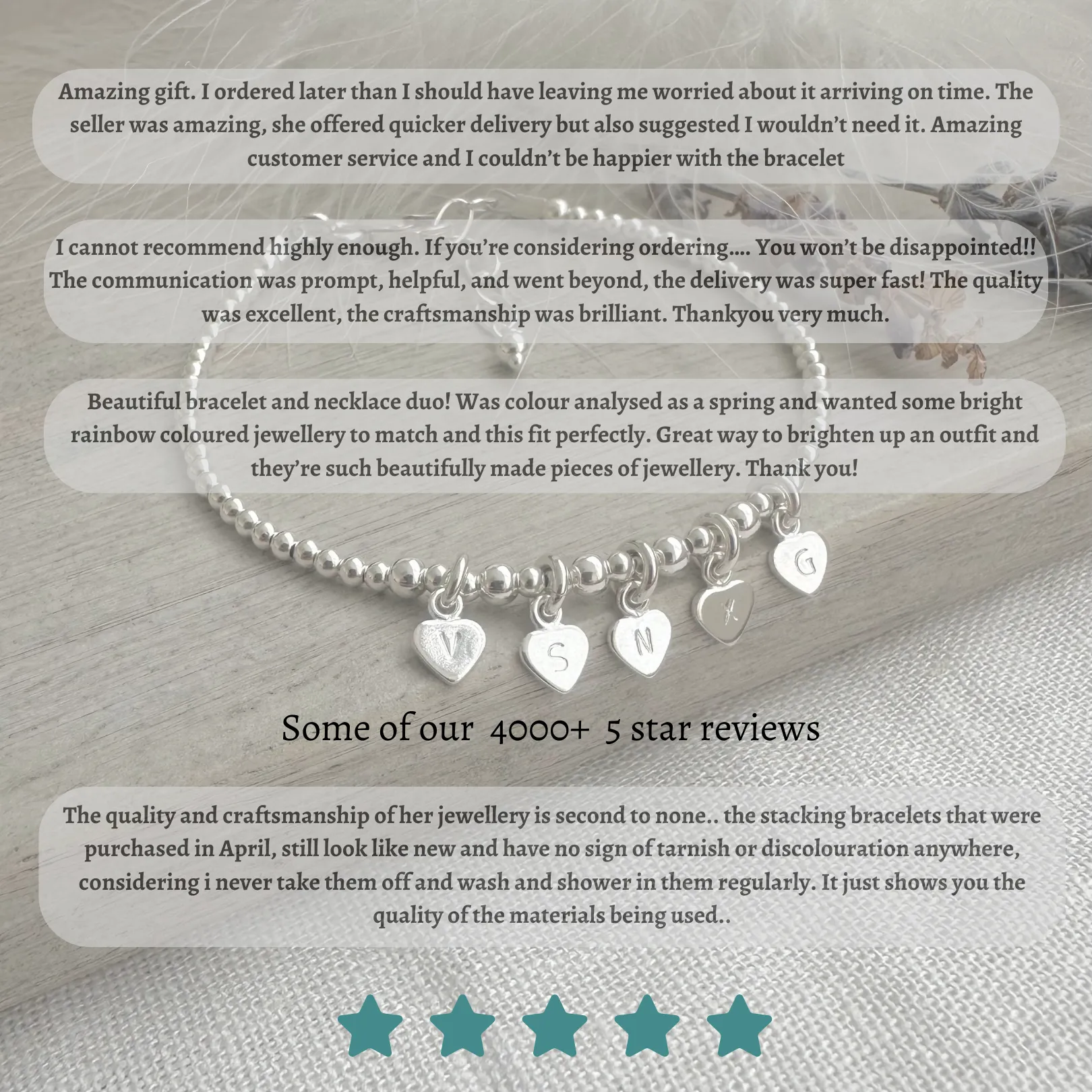 A Dainty March Birthstone Aquamarine Bracelet Set, March Stacking Bracelets for Women in Sterling Silver