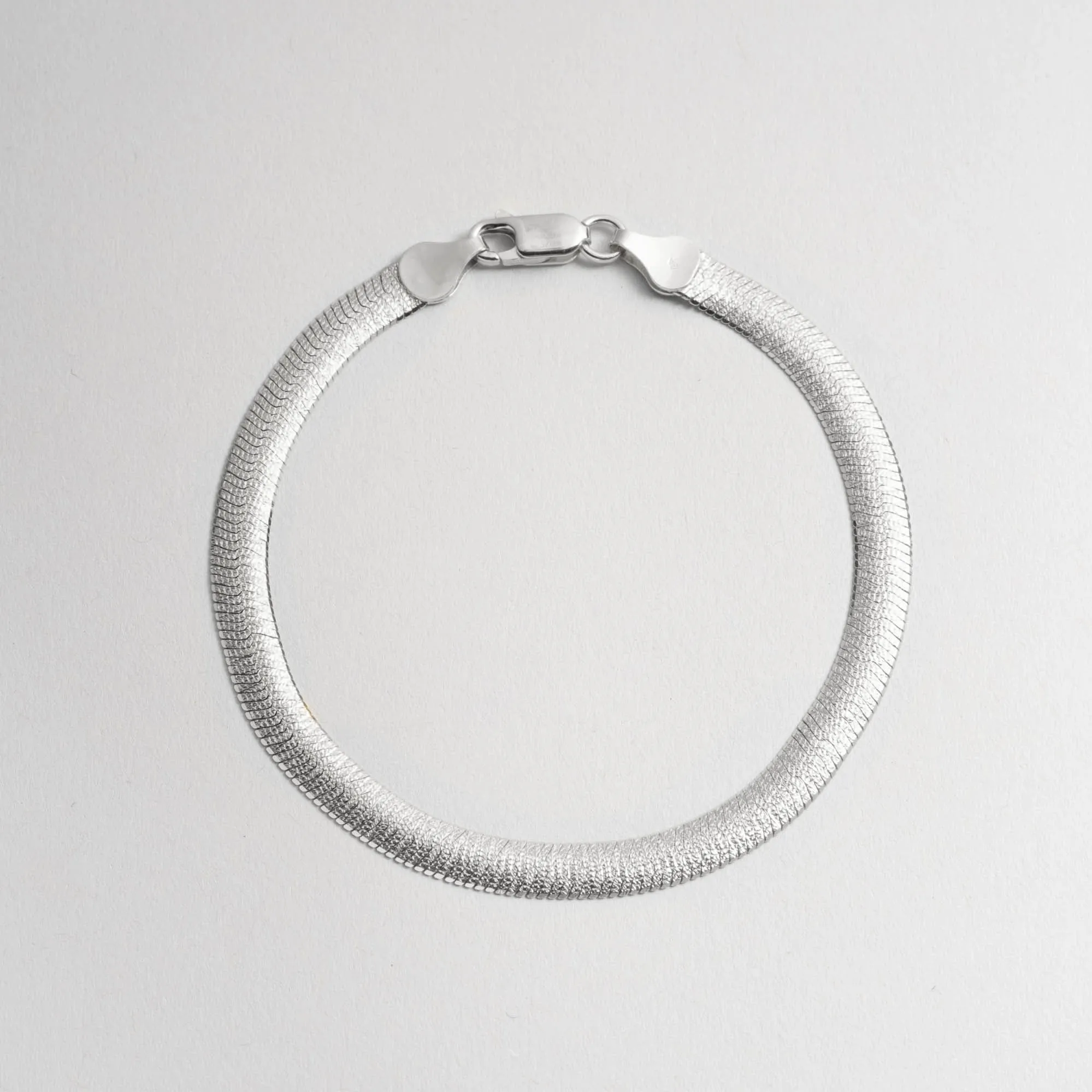 Angelique Sterling Silver Herringbone Bracelet