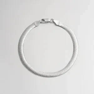 Angelique Sterling Silver Herringbone Bracelet