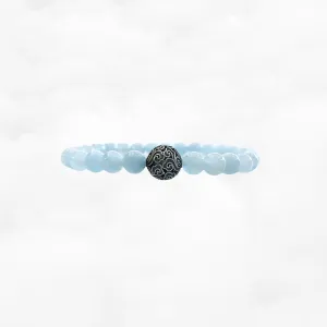 Auspicious Beaded Aquamarine Bracelet 6mm