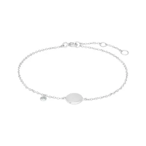 Barcelet à Graver Argent 925 Aigue-Marine