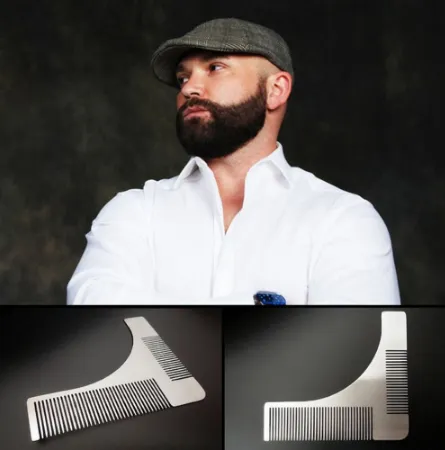 Beard Styling  Grooming Tool - Beard Brush - Stainless Steel