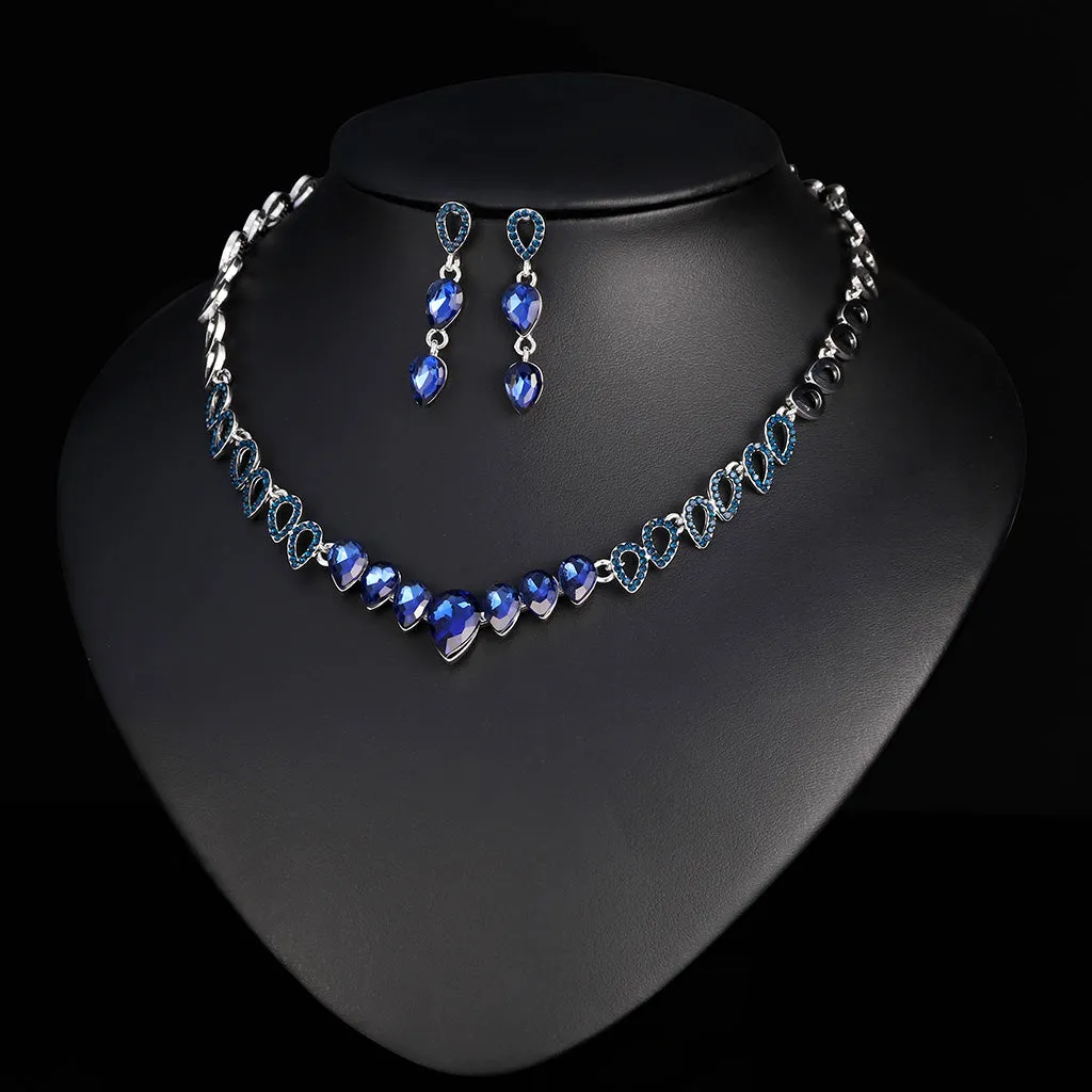 Blue High Quality Party Necklace set