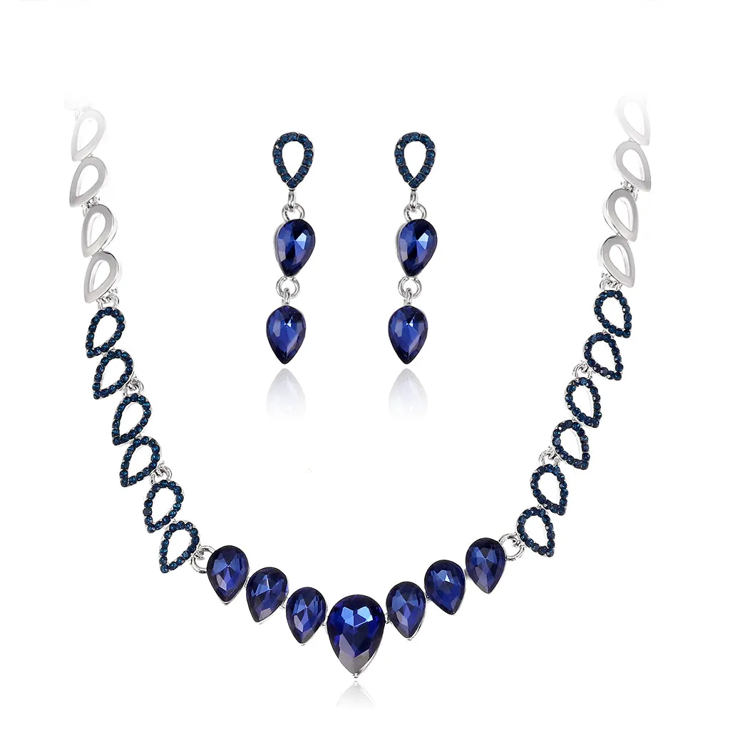 Blue High Quality Party Necklace set