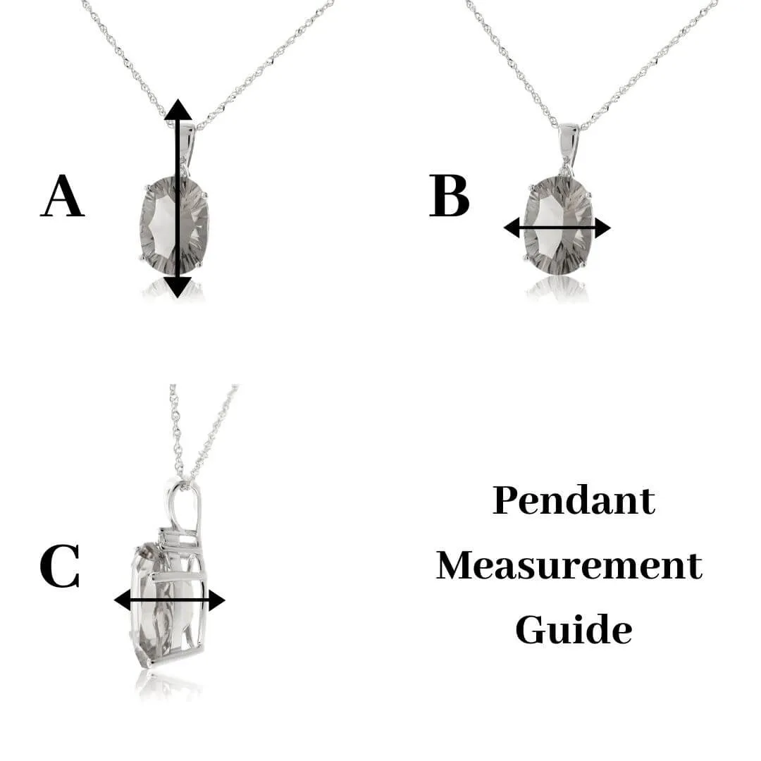 Blue Sapphire and Bypassing Style Diamond Pendant