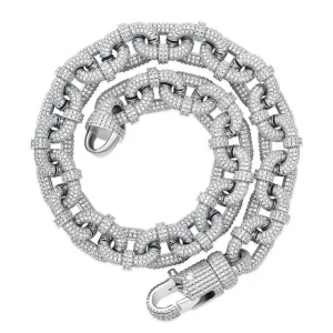 Carabiner Clip Chain Zirconia Necklace