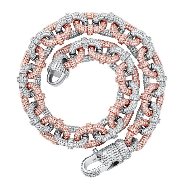 Carabiner Clip Chain Zirconia Necklace