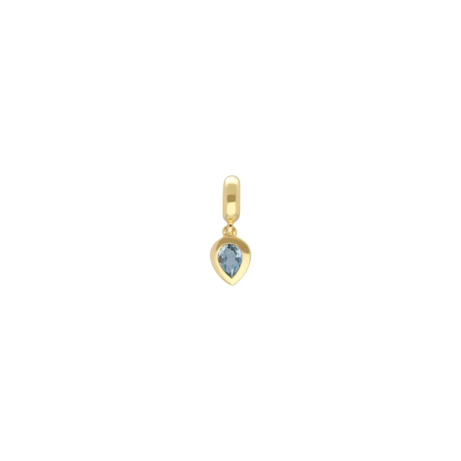 Charm's Collection Achievement Ague-Marine "Pierre de la sérénité" Argent 925 Plaqué Or Jaune