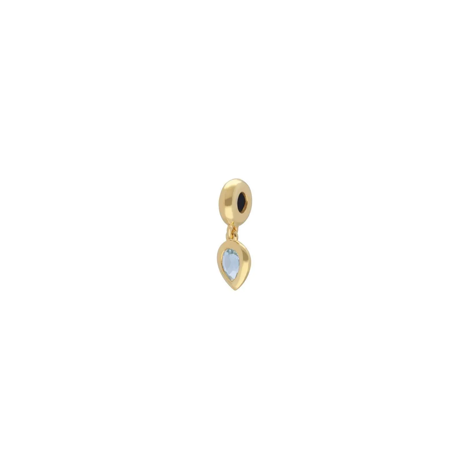 Charm's Collection Achievement Ague-Marine "Pierre de la sérénité" Argent 925 Plaqué Or Jaune