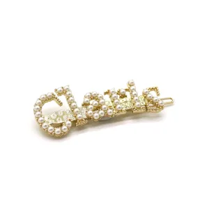 Claris Logo Pearl Hair Clip