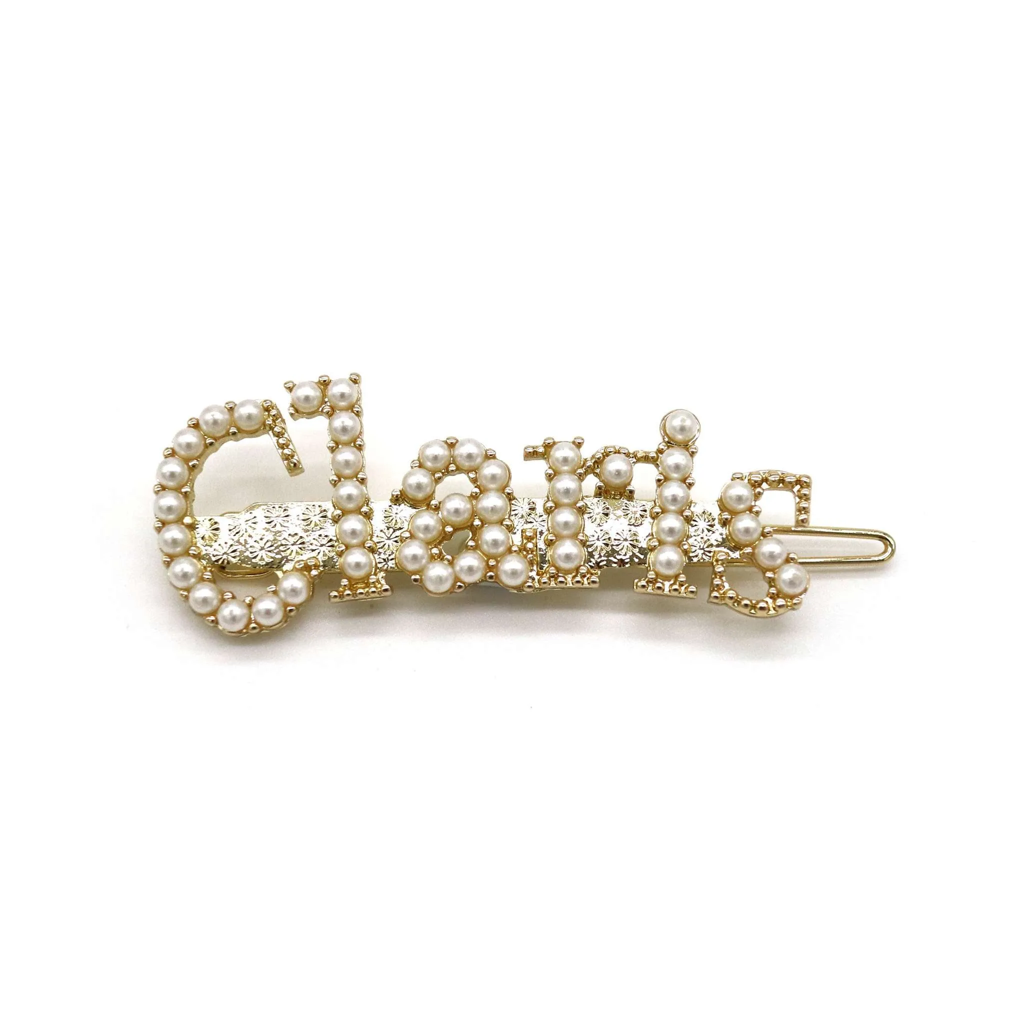Claris Logo Pearl Hair Clip