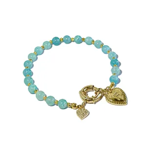 Customizable Aquamarine Bracelet