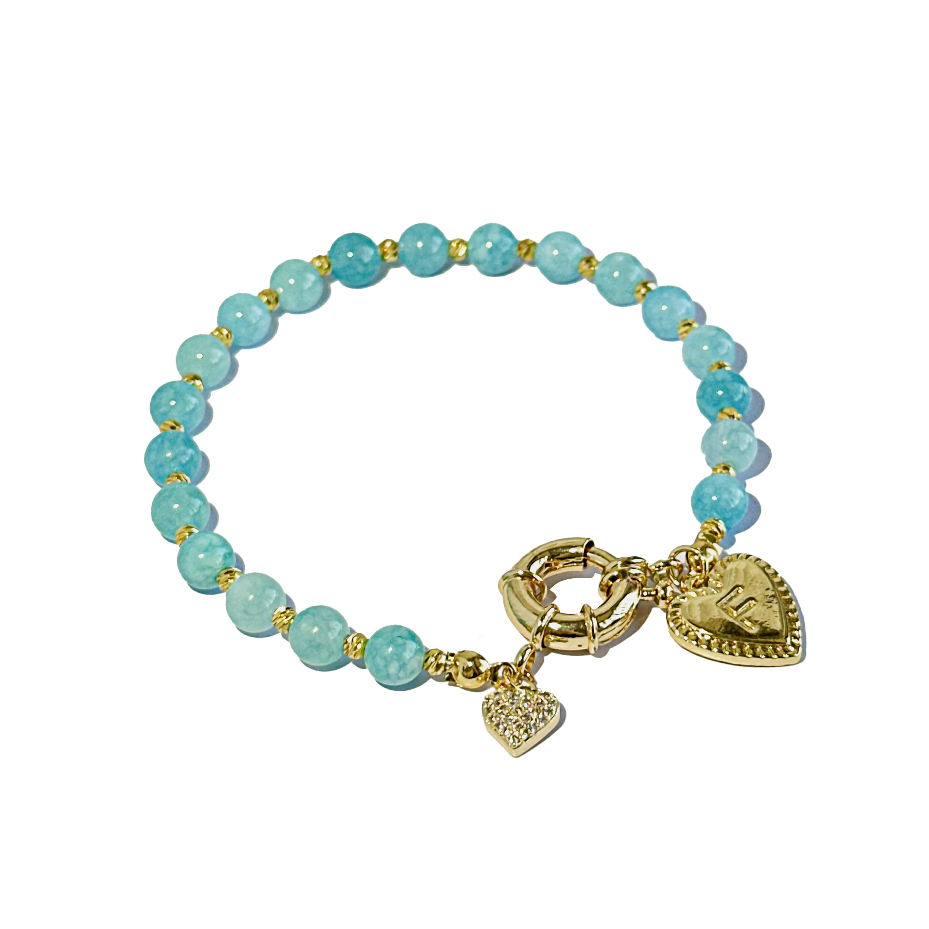 Customizable Aquamarine Bracelet
