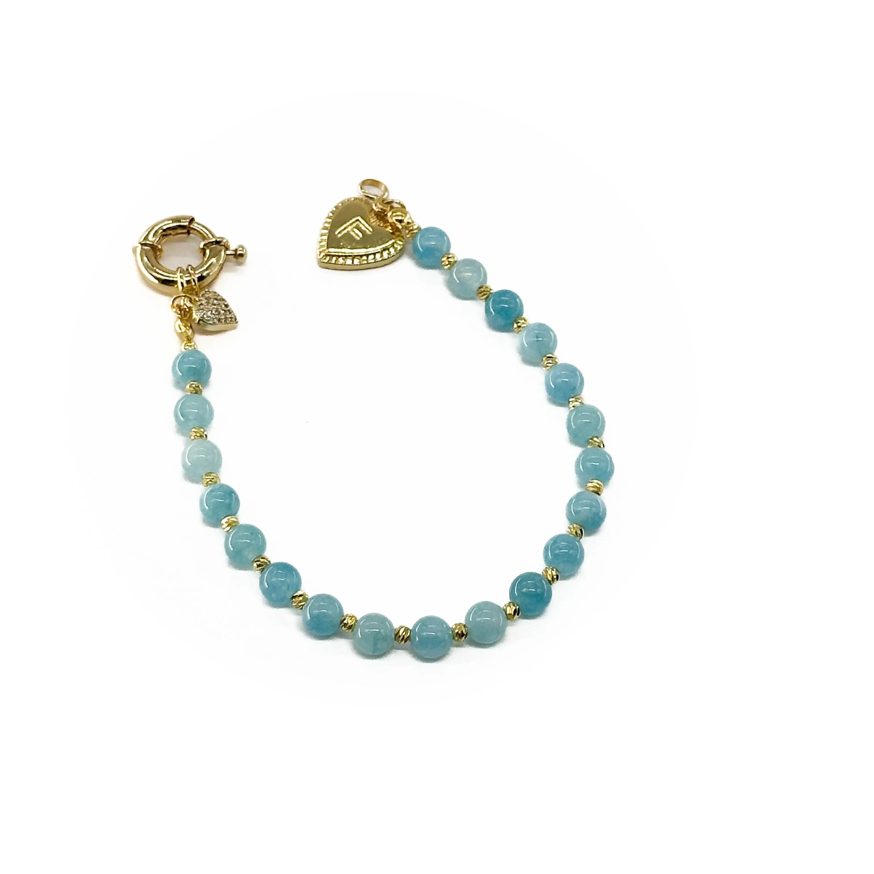 Customizable Aquamarine Bracelet