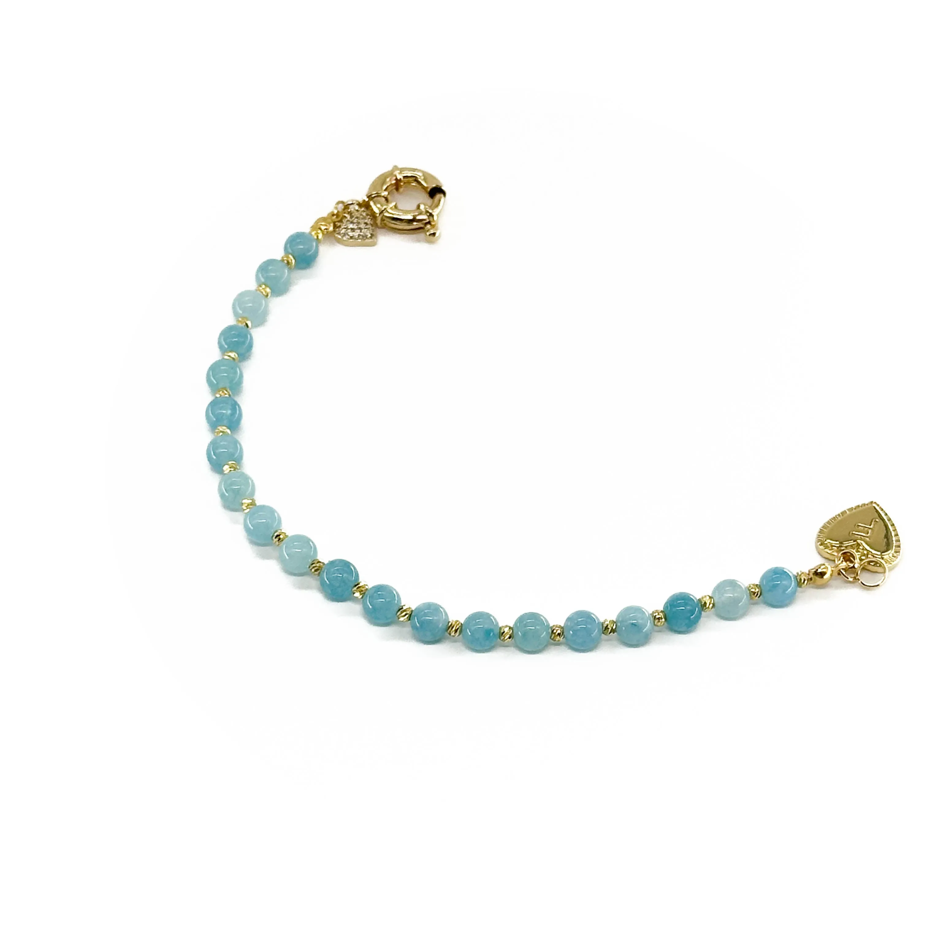 Customizable Aquamarine Bracelet