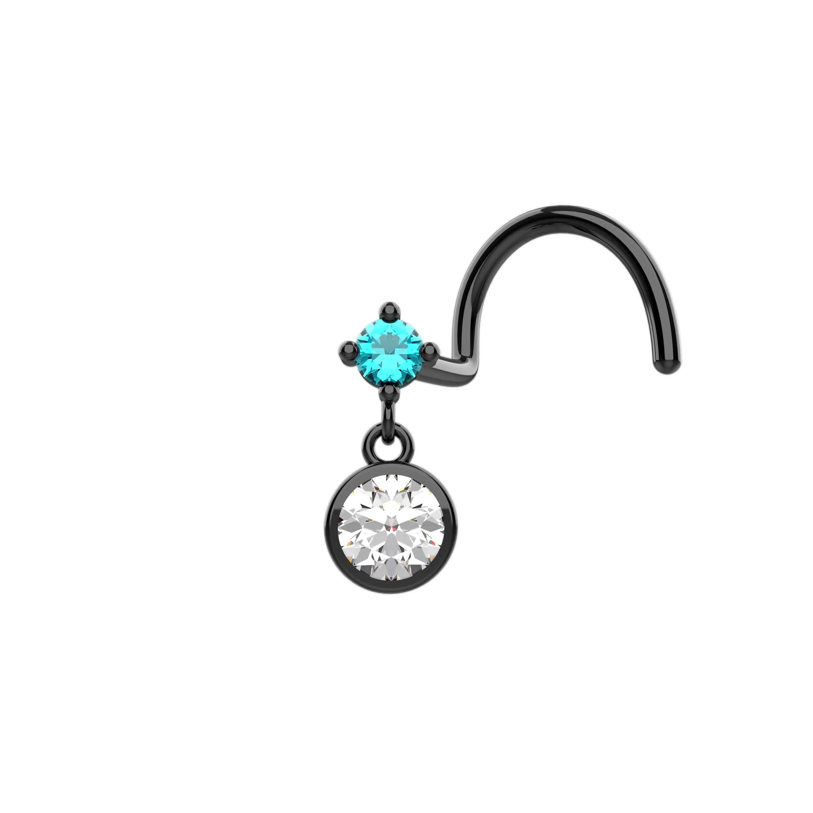 Dangling Nose Piercing – Gold Dangle Nose Ring Jewelry for Women