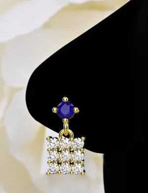 Dangling Nose Piercing Stud – Nose Ring with Dangle Charm
