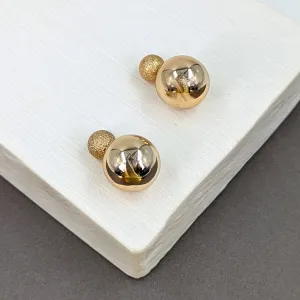 Designer style metallic ball earrings