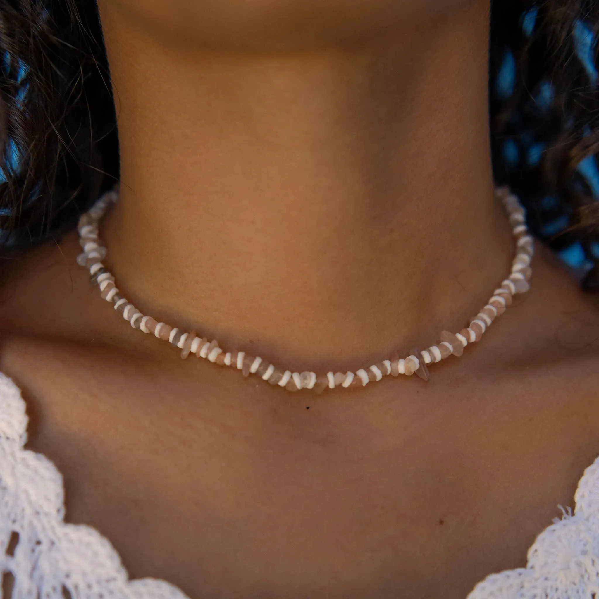 Dunes Stone Bead Necklace