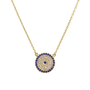Evil Eye Large Disc Necklace