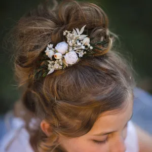 Flower hair clip for first communion