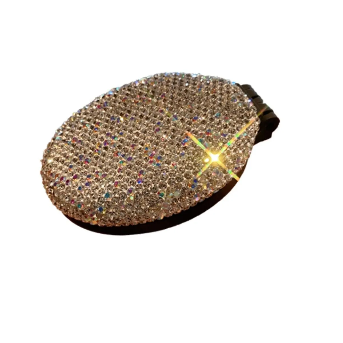 Folding Small Comb Portable High-Looking Diamond-Encrusted Cosmetic Smoothing Massage Comb