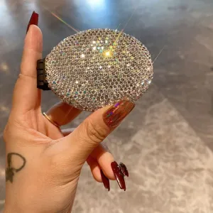 Folding Small Comb Portable High-Looking Diamond-Encrusted Cosmetic Smoothing Massage Comb