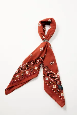 Foxglove Brown Bandana Necklace
