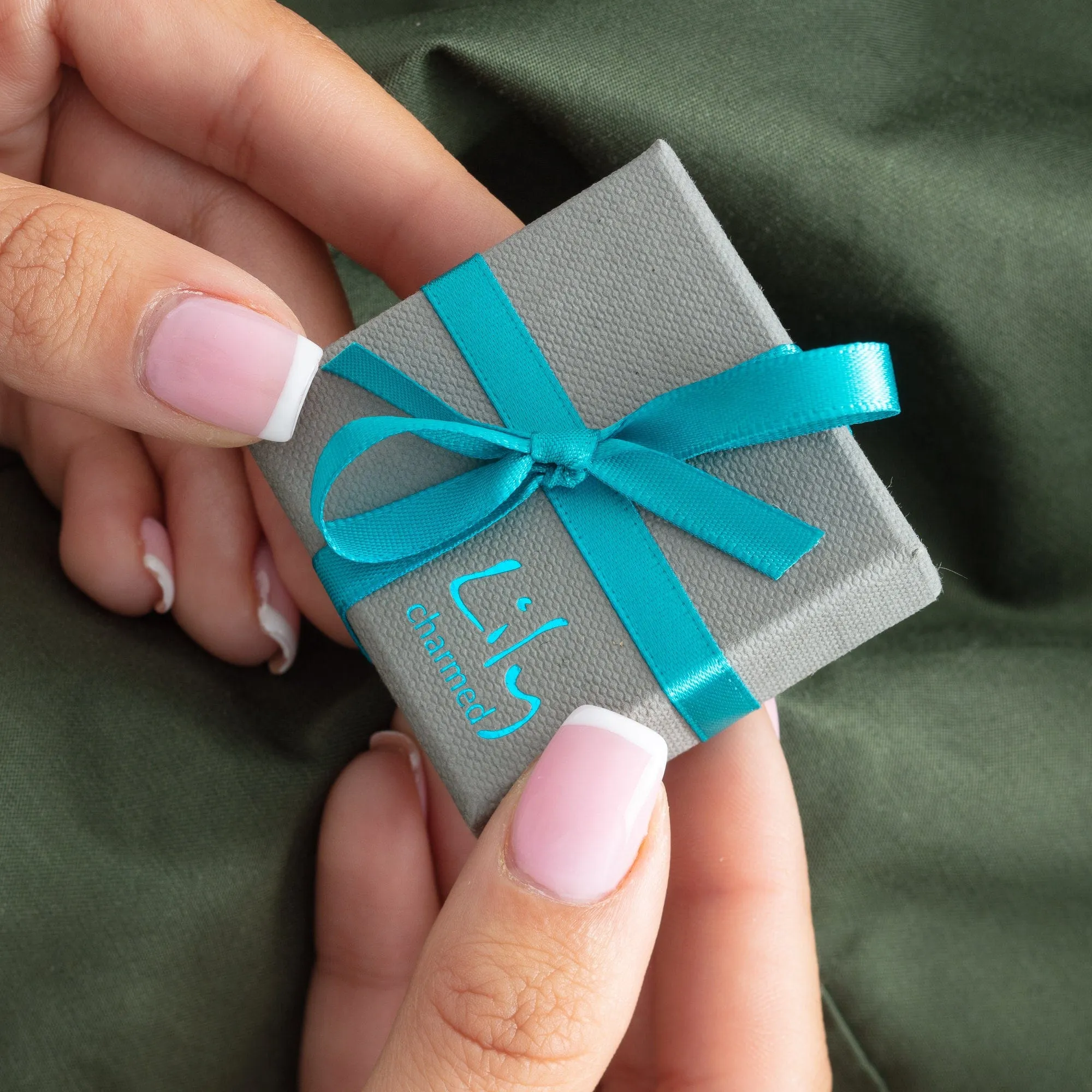 Gold Plated Wide Huggie Earrings with Turquoise Dot
