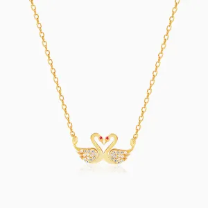 Golden Swan Love Necklace