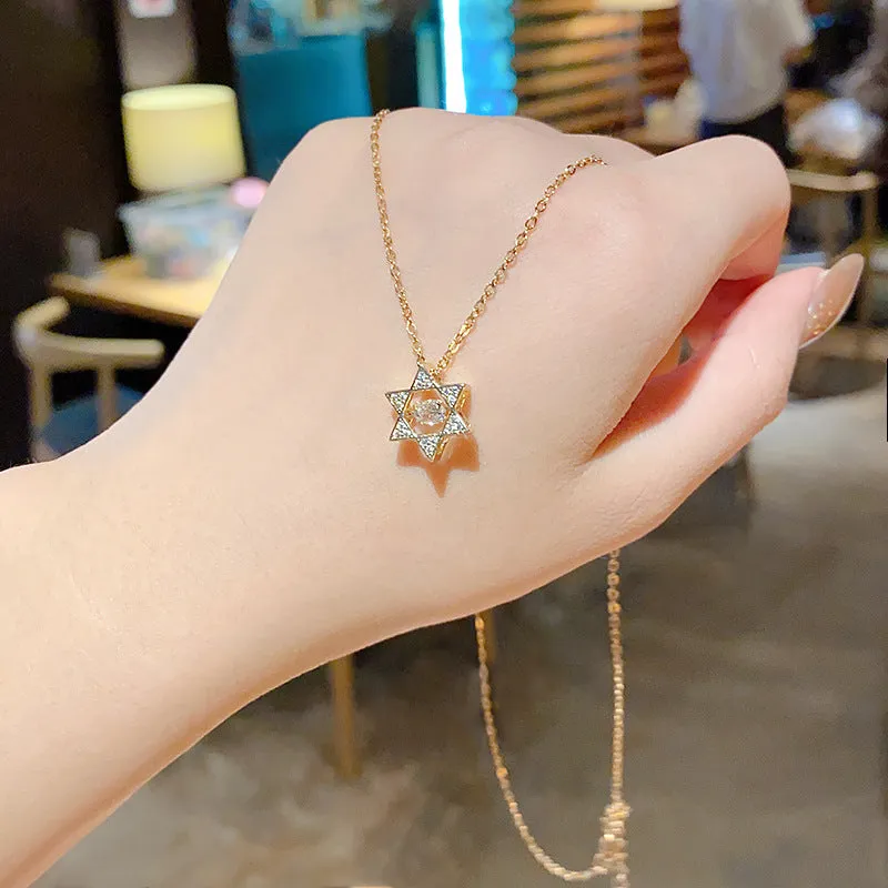 Hexagram Zircon Necklace