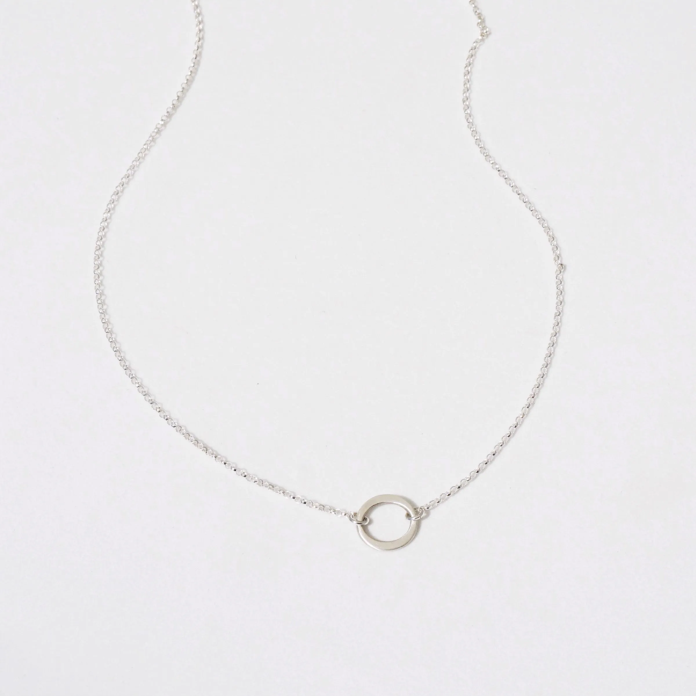Kai Petite Matte Necklace Sterling Silver Chain